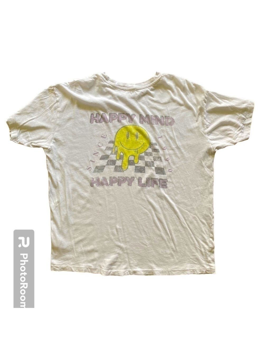 Garage Off White Graphic Tee XS/S Happy Mind Happy Life